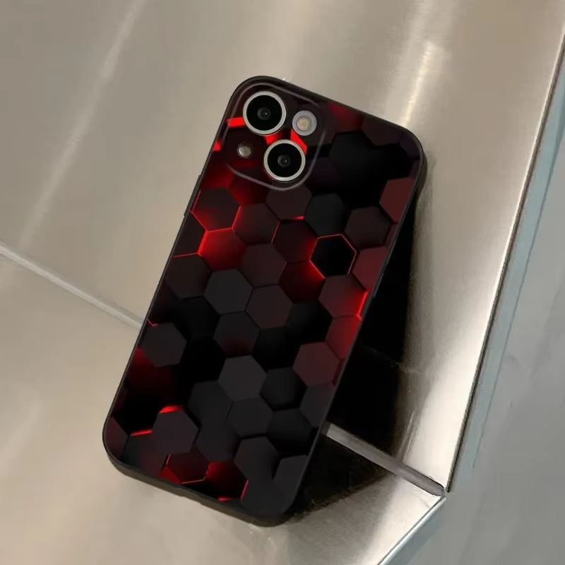 Car Carbon Fibre Phone Case for Iphone 16 15 14 11 12 Pro 8 7 15 plus 13 Pro MAX XR XS MINI SE 2020 Black Covers