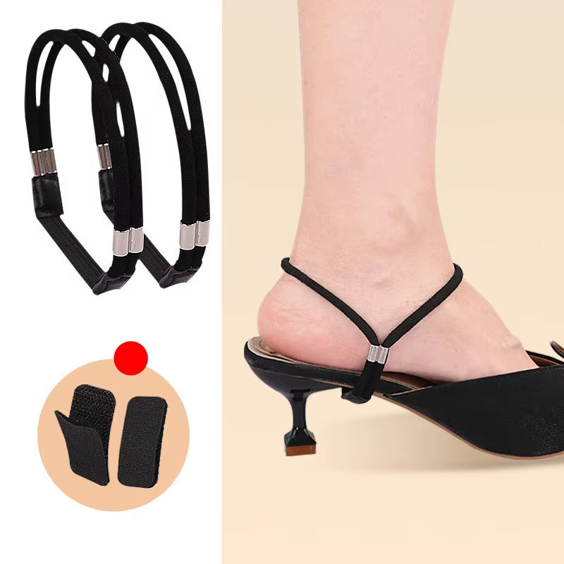 High Heels Shoes Band Anti-Loose for Women Diamond Shoelaces Anti-Drop Heel Straps Belt Drill Elastic Fixing Belts Rhinestone