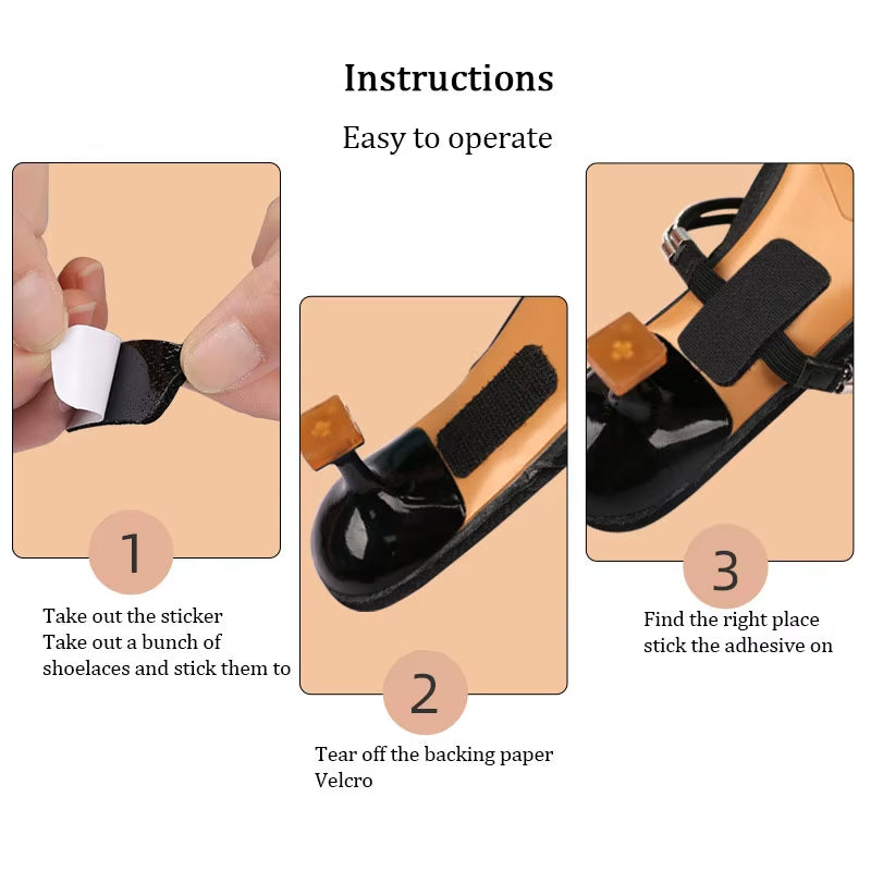 High Heels Shoes Band Anti-Loose for Women Diamond Shoelaces Anti-Drop Heel Straps Belt Drill Elastic Fixing Belts Rhinestone