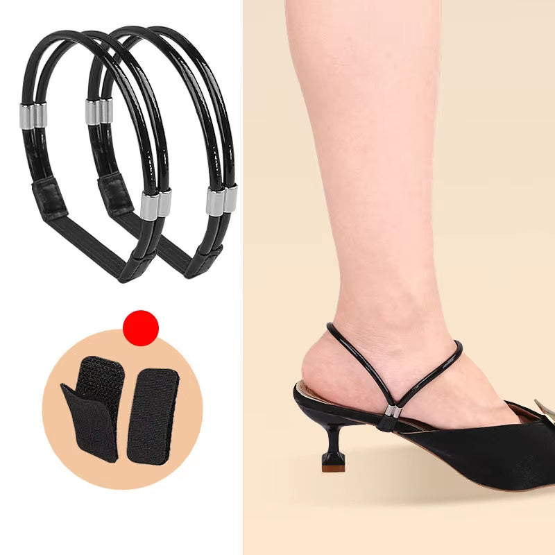 High Heels Shoes Band Anti-Loose for Women Diamond Shoelaces Anti-Drop Heel Straps Belt Drill Elastic Fixing Belts Rhinestone