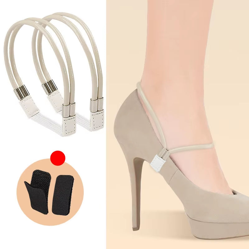 High Heels Shoes Band Anti-Loose for Women Diamond Shoelaces Anti-Drop Heel Straps Belt Drill Elastic Fixing Belts Rhinestone