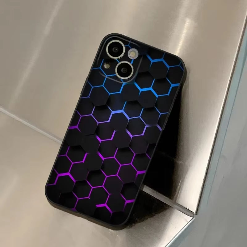 Car Carbon Fibre Phone Case for Iphone 16 15 14 11 12 Pro 8 7 15 plus 13 Pro MAX XR XS MINI SE 2020 Black Covers